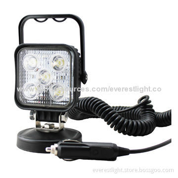 Vehicle LED repair working light with magnetic base and handle bar
